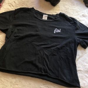 pink/victoria secret crop top